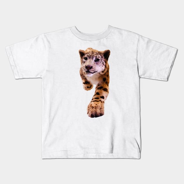 Snow leopard Kids T-Shirt by Wolf Art / Swiss Artwork Photography